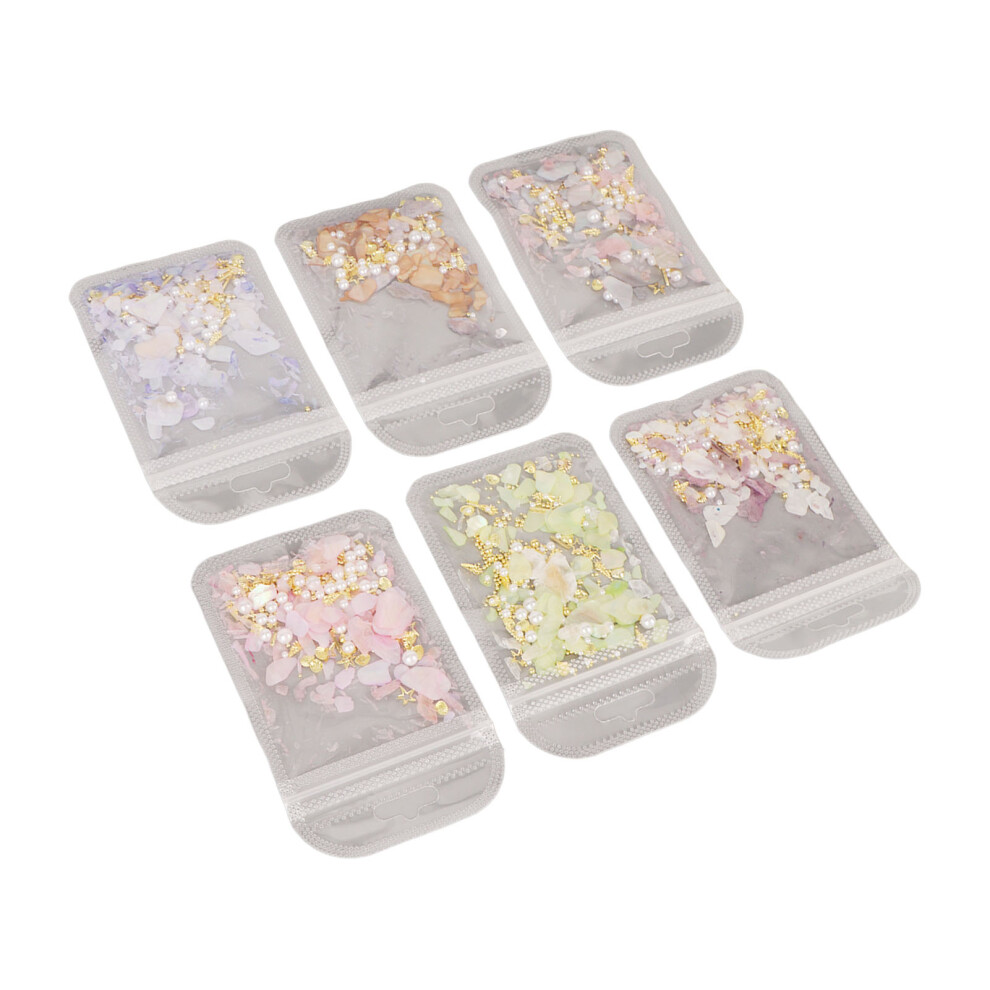 6 Colour Nail Art Glitter Pack