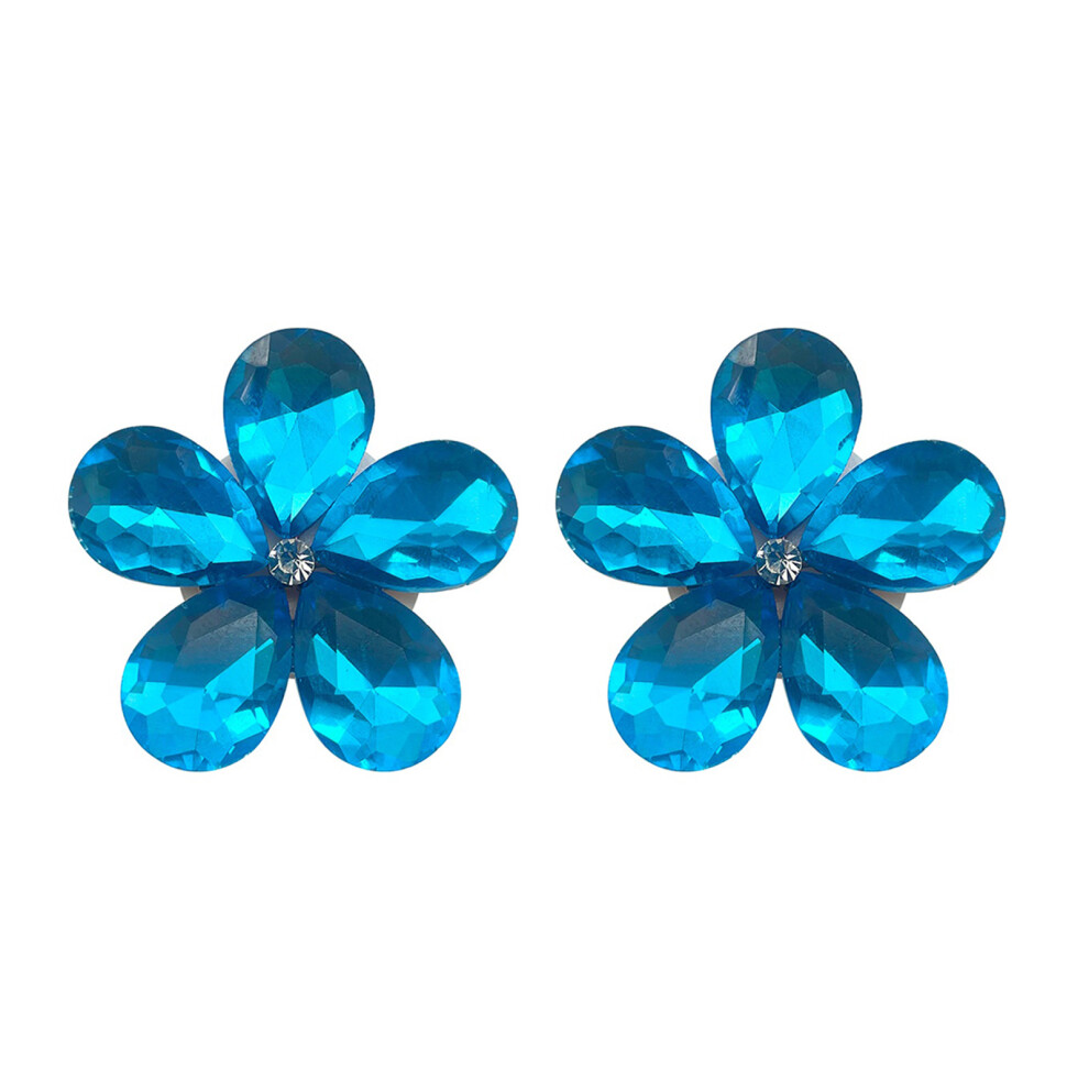 1 Pair Lovely Floral Headphone Charm Featuring Glittering- Blue 7627001508095