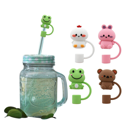 Silicone Straw Covers 0.4 in Diameter 4 or 8 pcs