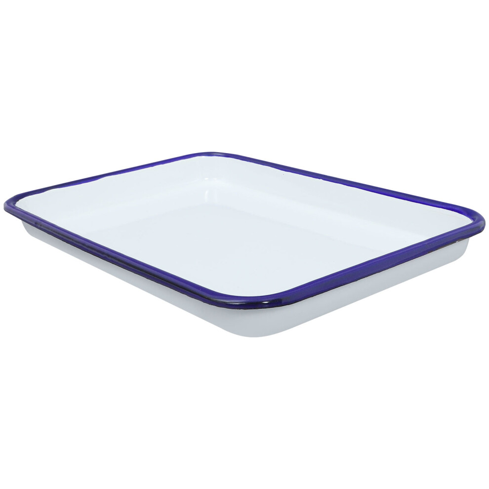 Enamel Serving Tray Rectangular Large