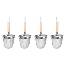 4x Nudelsieb aus Edelstahl, multifunktionaler Servierkorb, Küchensieb, Abtropfkorb, Küchenutensil