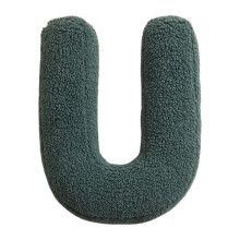 Velvet Alphabet Pillow U – Flock Decorative Cushion 13.8