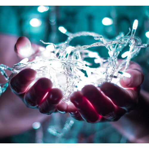 ZOELNIC Christmas string lights cool white 100 LED 33 ft 2
