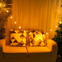 Jingle Bell String Lights, Warm White, Battery Operated