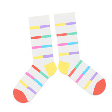 Trendy crew-sokken met stijlvolle geometrische prints,-REGENBOOG