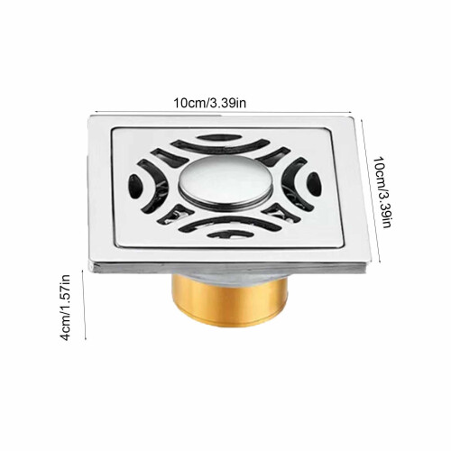 Couvercle de siphon de sol auto-obturant en acier inoxydable Hiroekza 2