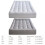 Surmatelas matelassé ajusté, 45 cm de profondeur, blanc, double 2