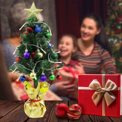 Sapin de Noël de table avec lumières LED 30 cm 2