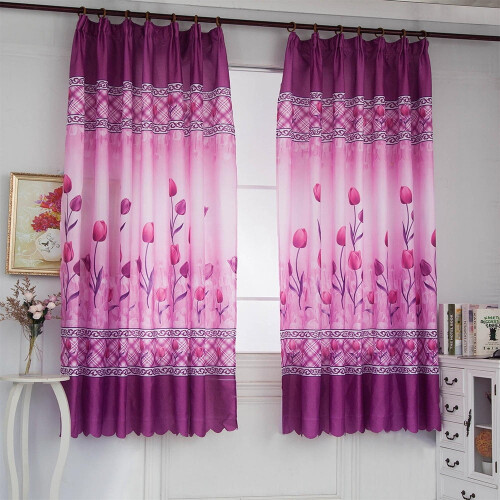 Perdea de Crăciun din tul, panou de draperie, eșarfă transparentă, valance, 1 buc. 2