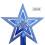 Blue Christmas tree topper decoration 20 cm 3