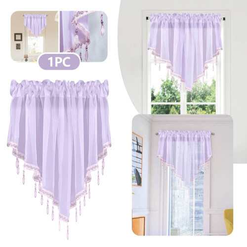 Solid Color Triangle Valance 52x24 inch Rod Pocket 1