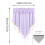 Solid Color Triangle Valance 52x24 inch Rod Pocket 3