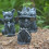 Black Cat Statue Hand-Painted Witch Decor 1pc 3