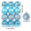 Staron light blue Christmas ornaments 60mm 24 pcs 3