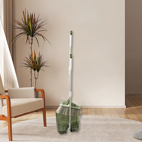 Broom and Dustpan Set with Long Handle for Home 2