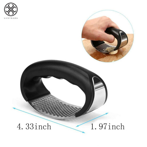 Hvidløgspresse i rustfrit stål med ergonomisk håndtag 1