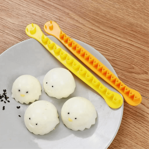 Egg Shape Cutter Set – PP Plastic, 2-Piece Cute Design 1