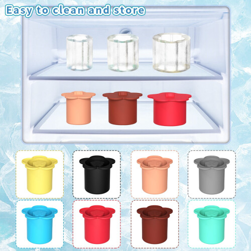 Silicone Ice Tray with Lid 40 oz Cylindrical 2