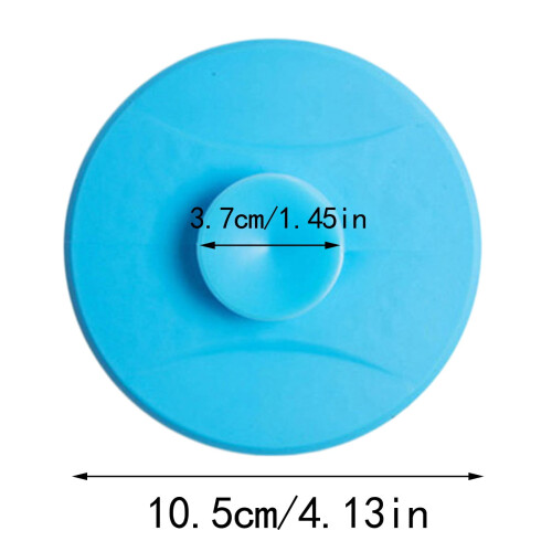Couvercle de siphon de sol en silicone avec bouchon (4 pièces, bleu) 2