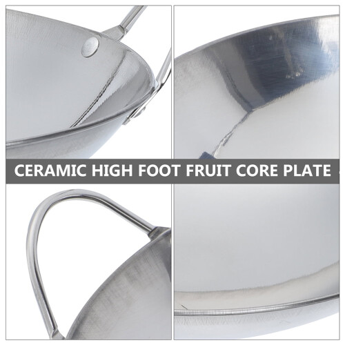 Stainless Steel Wok Pan with Double Handle 8 Inch 1