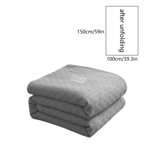 Cotton Blanket Lightweight Warm Soft Elastic 100x150cm 2
