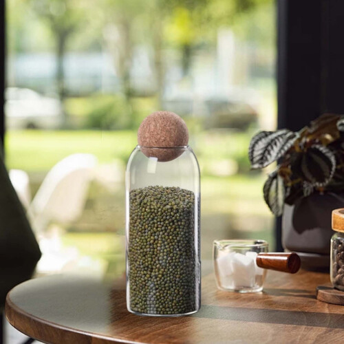 Glasvorratsglas mit Holzdeckel, 1000 ml 1