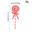 Candy Christmas Tree Ornament Red White Lollipop 1 Piece 3