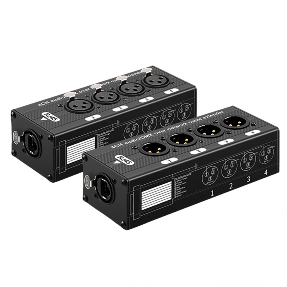 Shielding Rj45 To 4 Xlr Adapter With Metal Housing For Clear-A 7751001422799
