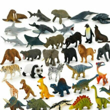 Realistische Tiermodelle aus Kunststoff – 12-teiliges Dschungel-Safari-Set