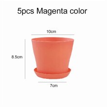 Conjunto de 5 mini vasos de flores com bandeja – Plástico, para mesa e