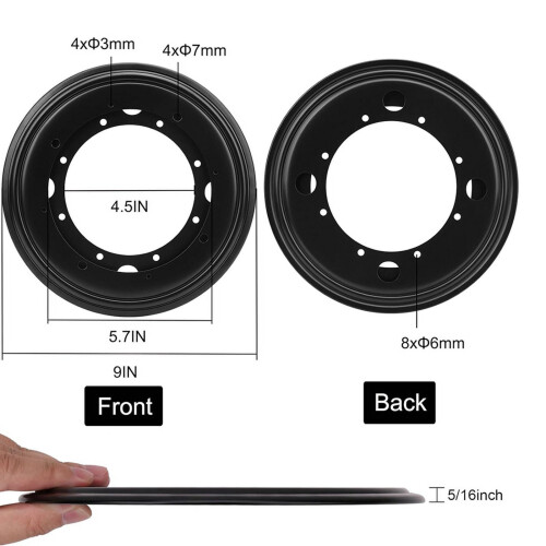 3-Pack 9-inch Round Lazy Susan Bearing Plate, Galvanized 1