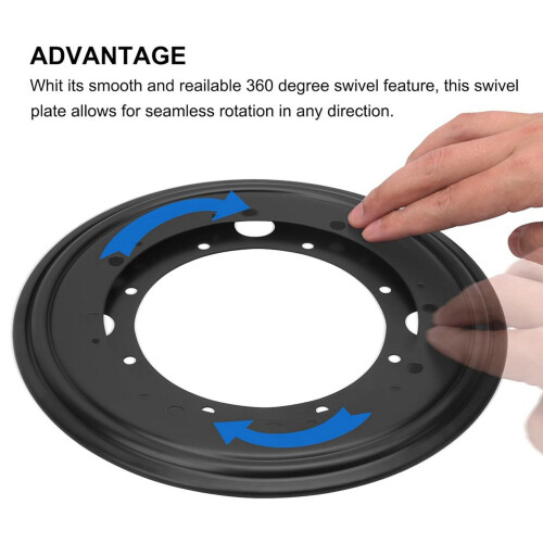 3-Pack 9-inch Round Lazy Susan Bearing Plate, Galvanized 2