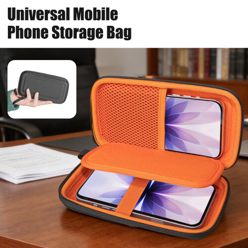 Sac de rangement robuste pour téléphone portable, avec-Noir 2