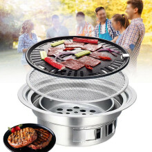 Stainless Steel Portable Charcoal BBQ Grill