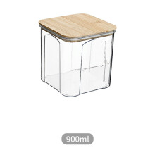 Coimeádán Stórála Gráin Clúdaithe le Bambú 900ml