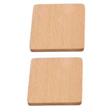 Set di 2 sottobicchieri in legno, tappetini quadrati per bevande in materiale naturale