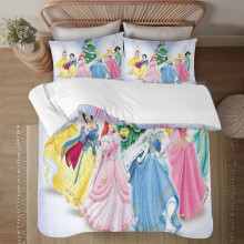 Ensemble de literie Princesse de Noël Géométrique 3D 1 Housse de couette +