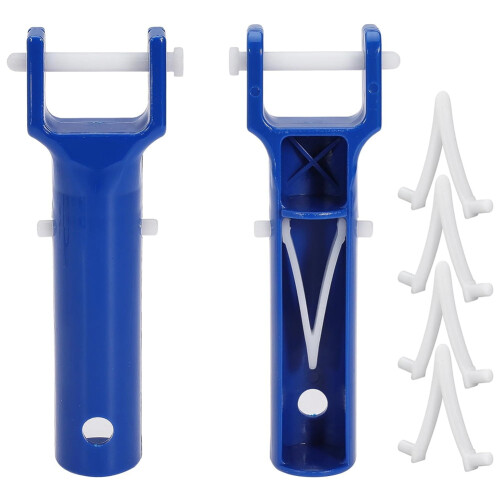 2-Piece Pool Vacuum Handle with 4 Butterfly V-Clips 2