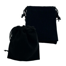 Pungă cadou din bumbac cu șnur negru, 50 bucăți