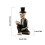 Gothic Skeleton Figure Reading Book Resin Decors Ornament For 3