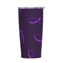 Nerezový hrnek s fialovou stuhou pro povědomí o epilepsii20