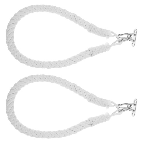 Antique Rope Ring Paper Towel Holder White 2 pcs