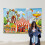 Fondo de carnaval con temática de circo, 72x44 pulgadas. 4