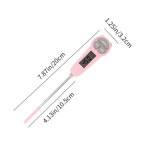 Stainless Steel Digital Probe Thermometer Pink 2