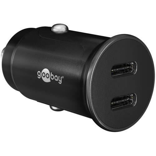 Goobay 2xUSB-C PD Schnellladegerät für Auto 30W