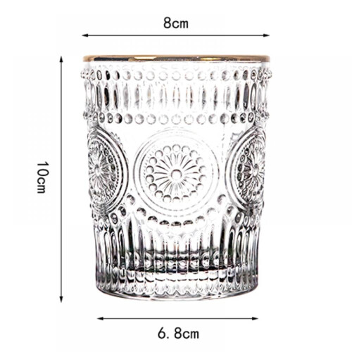 Romantische Wassergläser, Vintage-Becher, 4er-Set 1
