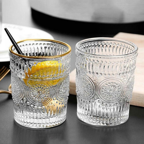 Romantische Wassergläser, Vintage-Becher, 4er-Set 2