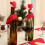 Mini écharpes de Noël décoratives pour couverts et bouteilles de vin 4