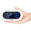 LED digital alarm clock blue outlet-powered compact 3
