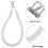 Antique Rope Ring Paper Towel Holder White 2 pcs 4